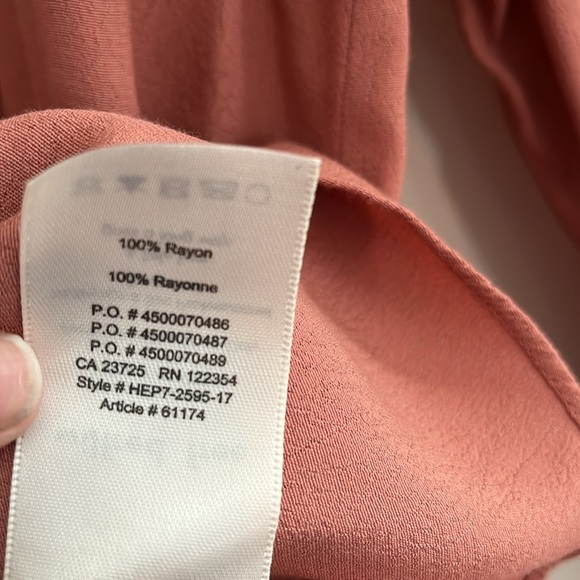 Wilfred Free Aritizia Lace Front Top Dusty Rose Clay Color S - Picture 4 of 6